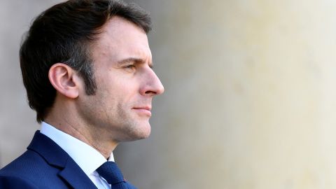 Macron at the Elysee Palace in Paris on February 28. 