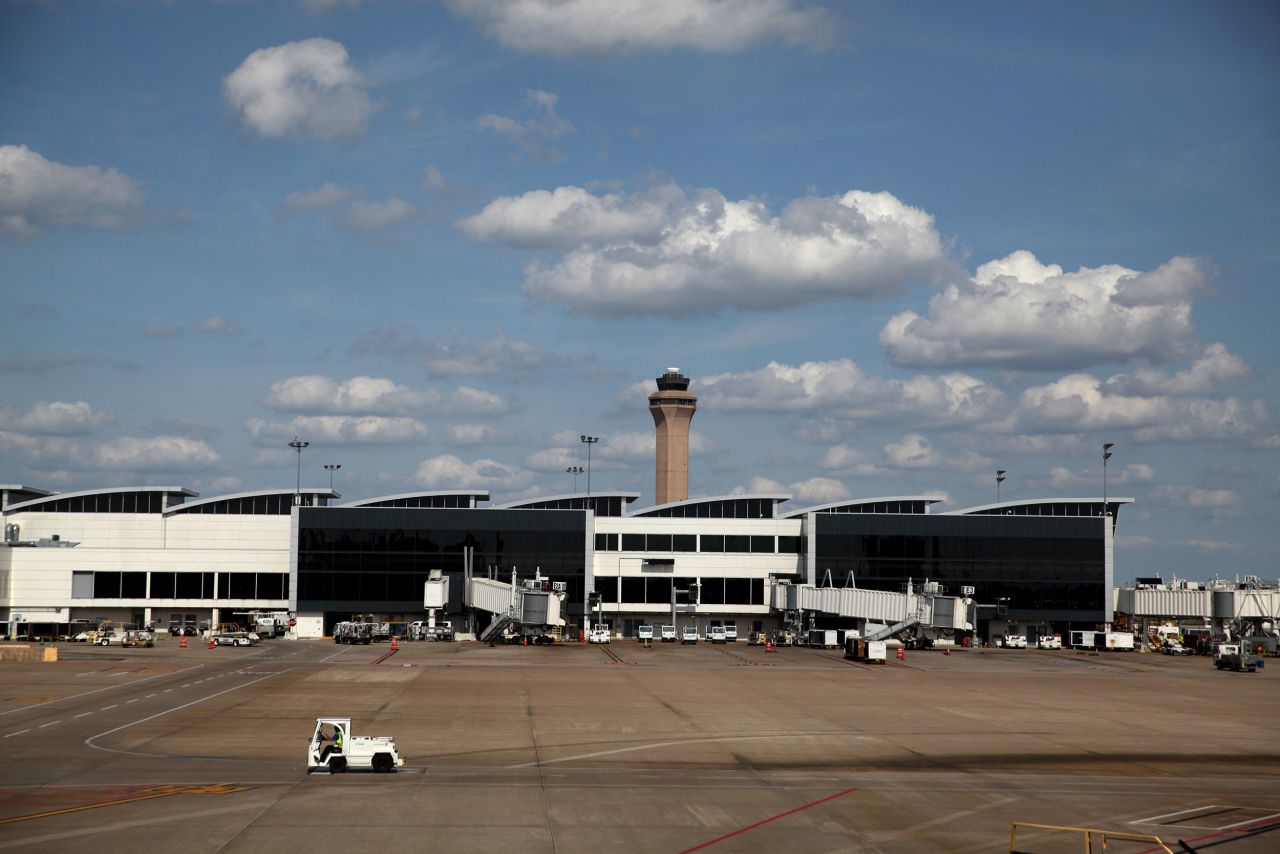 The flight was diverted to George Bush Intercontinental Airport in Houston, seen here on May 11, 2020, when air traffic had cratered due the pandemic.