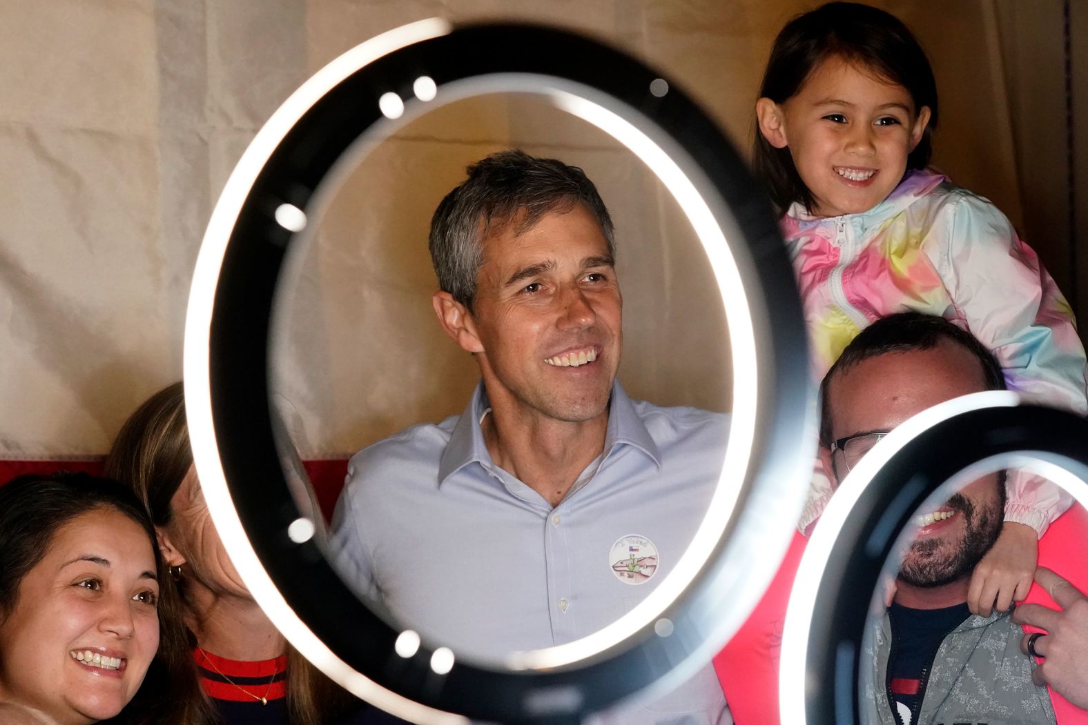 Former US congressman Beto O'Rourke, a gubernatorial candidate in Texas, poses for a photo with supporters during a primary night gathering in Fort Worth on Tuesday, March 1. <a href="index.php?page=&url=https%3A%2F%2Fwww.cnn.com%2F2022%2F03%2F02%2Fpolitics%2Ftexas-2022-primary-election-takeaways%2Findex.html" target="_blank">O'Rourke won the Democratic primary</a> and will face Gov. Greg Abbott in November.