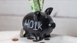 401k piggy bank STOCK