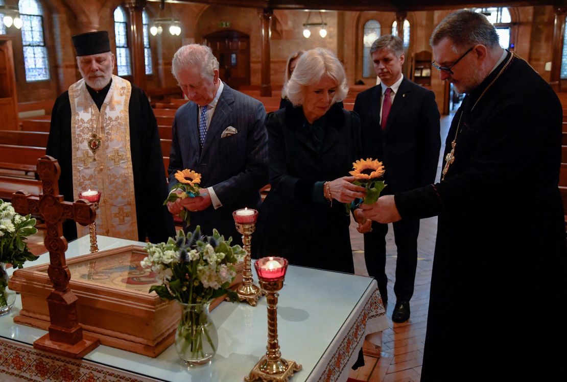 Charles and Camilla wanted to show their support for the Ukrainian community here in London. 
