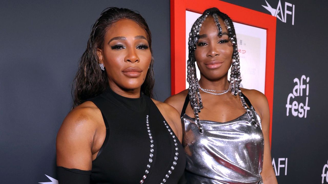 Serena and Venus attend the premiere of Warner Bros' "King Richard" in Hollywood in November 2021.
