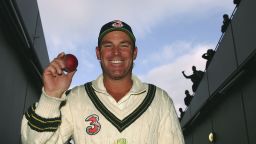 MELBOURNE, AUSTRALIA - DECEMBER 26:  Shane Warne of Australia holds the ball he took his 700th career wicket with after day one of the fourth Ashes Test Match between Australia and England at the Melbourne Cricket Ground on December 26, 2006 in Melbourne, Australia.  (Photo by Hamish Blair/Getty Images)