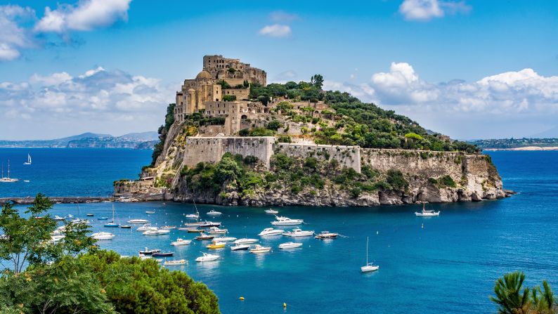 <strong>Ischia:</strong> The Italian island of Ischia has several not-to-be-missed sights, including the medieval <a href="index.php?page=&url=https%3A%2F%2Fcastelloaragoneseischia.com%2F" target="_blank" target="_blank">Aragonese Castle</a>. 