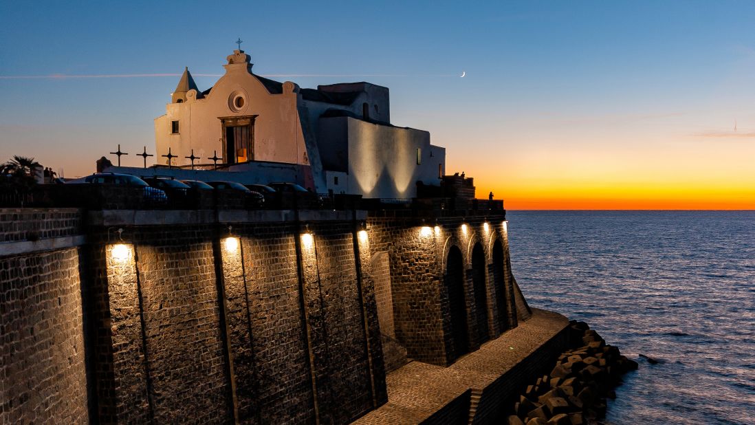 <strong>Sunset views: </strong>The church of the Madonna del Soccorso in Forio commands incredible views. 