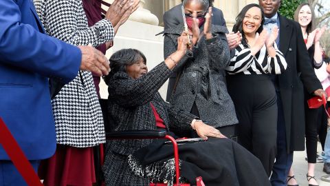 Autherine Lucy Foster spoke at a February 25 ceremony of the renaming of a building in her honor at the University of Alabama campus in Tuscaloosa.