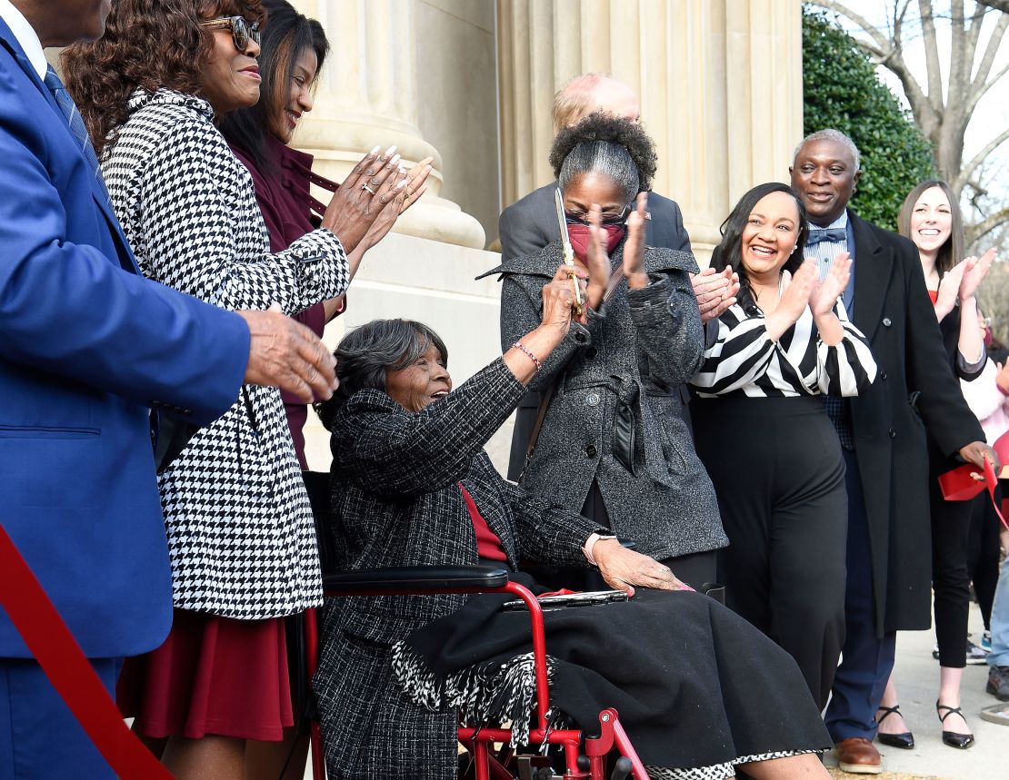 Autherine Lucy Foster spoke at a February 25 ceremony of the renaming of a building in her honor at the University of Alabama campus in Tuscaloosa.