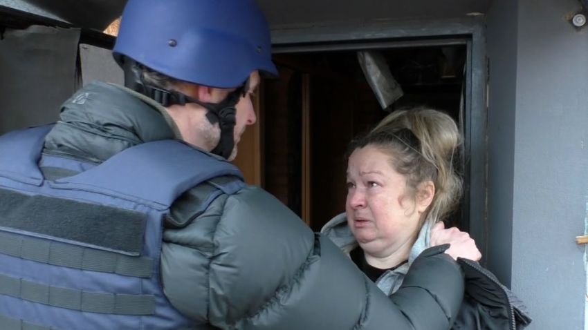 reporter has emotional moment in kharkiv