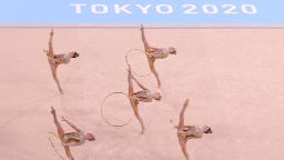 Team ROC competes during the Group All-Around Qualification on day fifteen of the Tokyo 2020 Olympic Games at Ariake Gymnastics Centre on August 07, 2021 in Tokyo, Japan. 