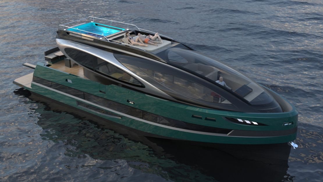 A computer-generated image of the futuristic vessel, which will cost around $3 million to bring to life, according to its designers.