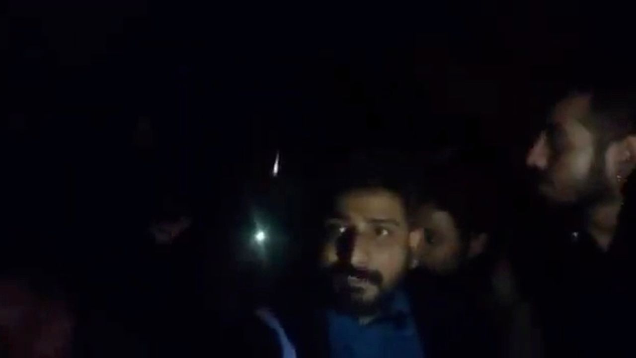 Mahtab Raza along with several other Indian students in an underground bunker in Sumy.