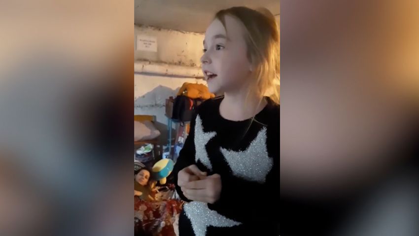 let it go frozen ukraine shelter little girl