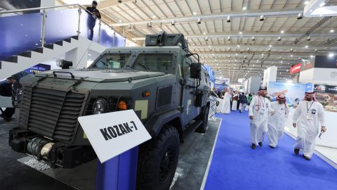 Ukraine showed off its latest defense systems at the World Defense Show on Sunday in Saudi Arabia's capital Riyadh, showcasing weapons and armed vehicles amid the ongoing Russian invasion. 