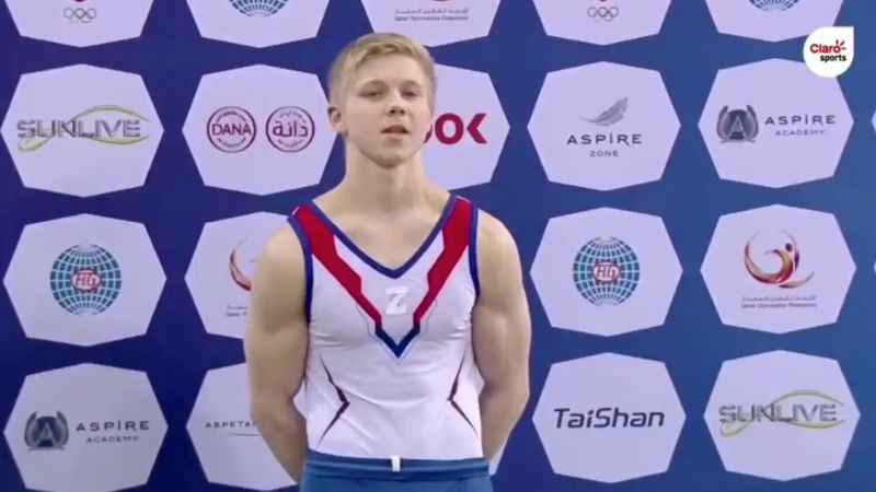 Russian gymnast Ivan Kuliak banned for one year after wearing pro-war symbol on podium | CNN