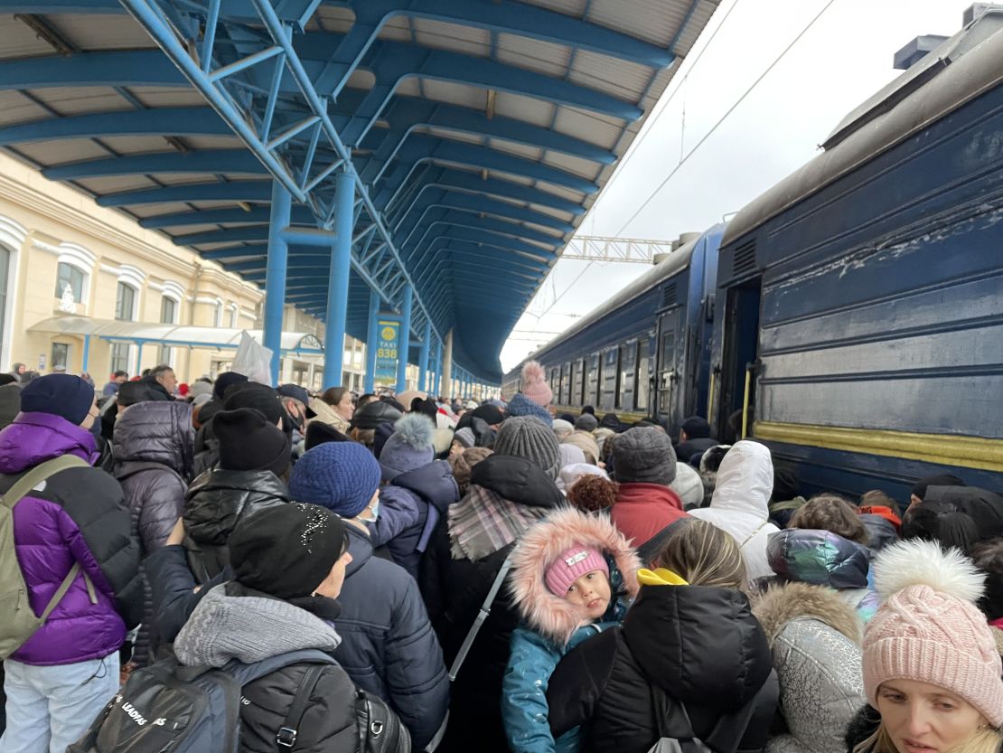 Parents and children had waited on the platform for hours in freezing temperatures. 