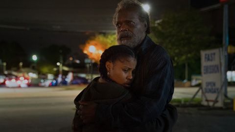 (From left) Dominique Fishback and Samuel L. Jackson are shown in 