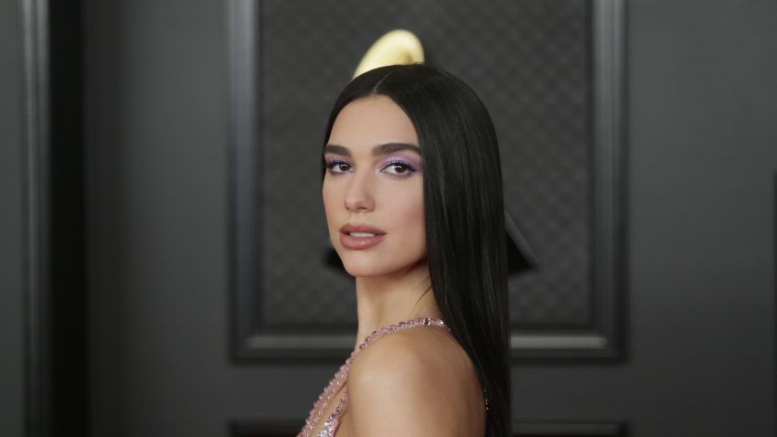 LOS ANGELES - MARCH 14: Dua Lipa  at THE 63rd ANNUAL GRAMMY® AWARDS, broadcast live from the STAPLES Center in Los Angeles, Sunday, March 14, 2021 (8:00-11:30 PM, live ET/5:00-8:30 PM, live PT) on the CBS Television Network and Paramount+. (Photo by Francis Specker/CBS via Getty Images)