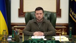 President Zelensky video message from his office on March 7, 2022