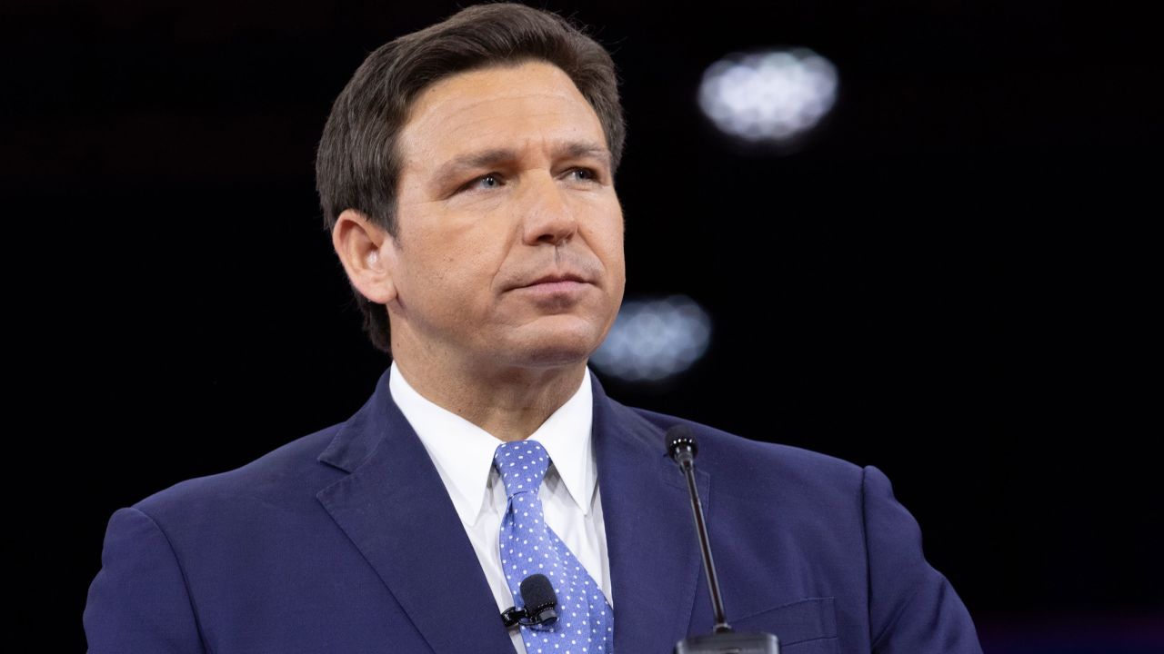 Gov. Ron DeSantis speaks during the Conservative Political Action Conference (CPAC) in Orlando, Florida, last month.