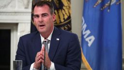WASHINGTON, DC - JUNE 18:  Governor Kevin Stitt (R-OK) speaks during a roundtable at the State Dining Room of the White House June 18, 2020 in Washington, DC. President Trump held a roundtable discussion with Governors and small business owners on the reopening of American's small business. (Photo by Alex Wong/Getty Images)