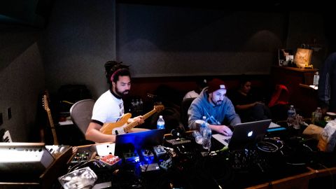 Unlike in the past, Daoud (left) and Daedae only got together with Saba three times for studio sessions when working on the album.