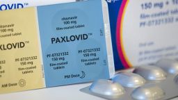 01 March 2022, Berlin: The drug Paxlovid against Covid-19 from the manufacturer Pfizer is lying on a table. Photo by: Fabian Sommer/picture-alliance/dpa/AP Images
