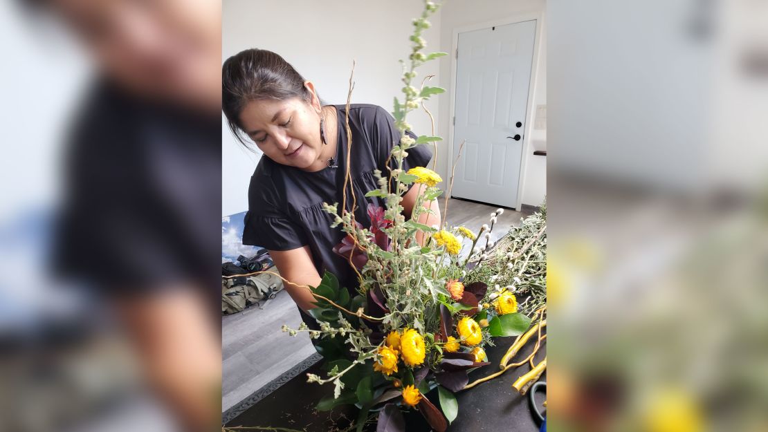 Shayai Lucero, owner of Earth & Sky Floral Designs in New Mexico, says she'll likely have to shrink her delivery area because of rising gas prices.