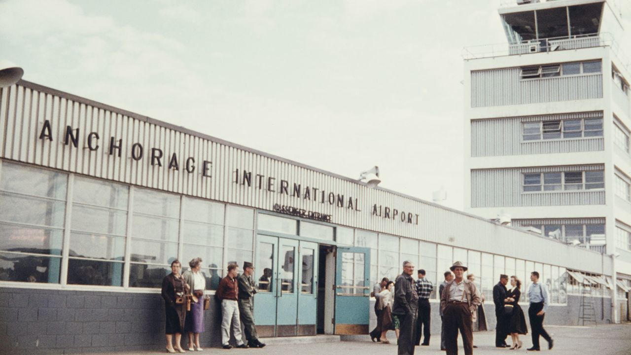 Anchorage International Airport pictured circa 1965. 