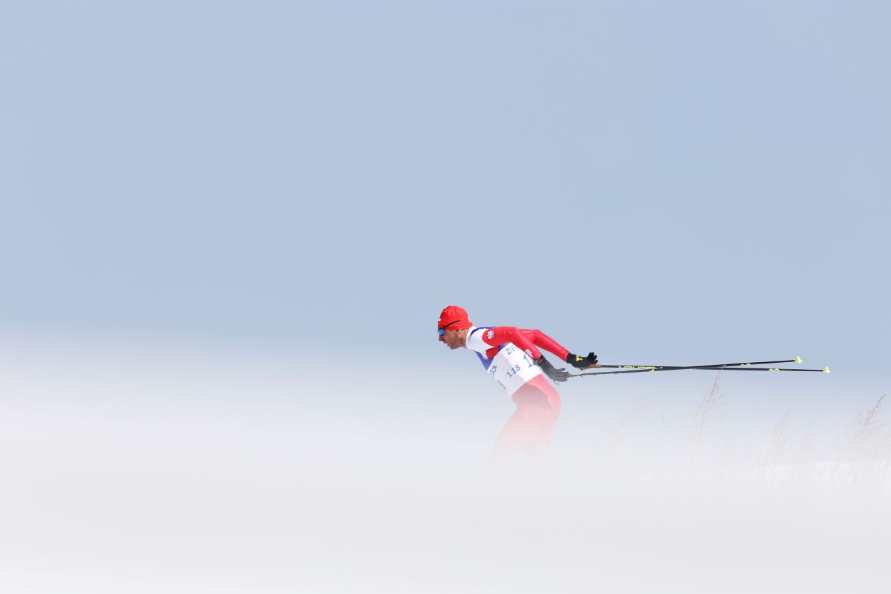 Poland's Piotr Garbowski competes in a cross-country skiing event on March 9.