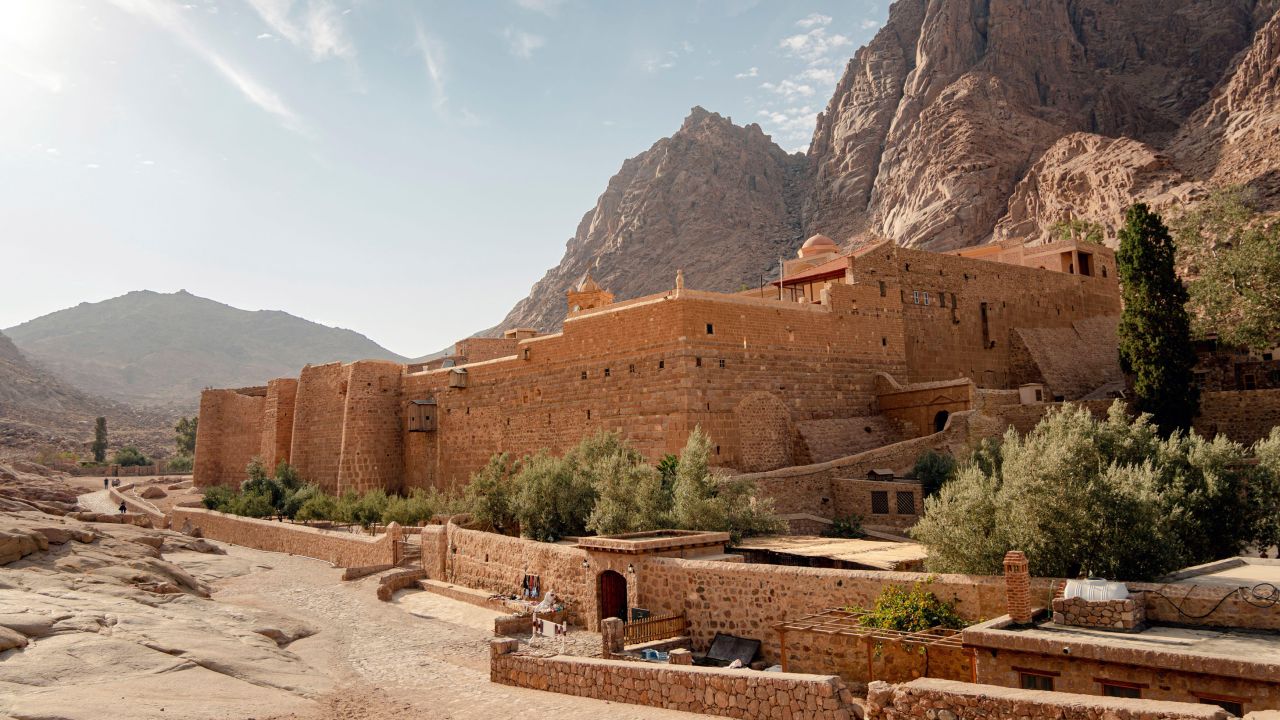 St. Catherine's Monastery, located in the Sinai in Egypt at the foot of Mount Moses.