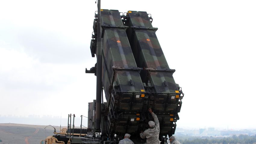 US soldiers work on a Patriot missile system at a Turkish military base in Gaziantep on February 5, 2013. The United States, Germany and the Netherlands committed to send two missile batteries each and up to 400 soldiers to operate them after Ankara asked for help to bolster its air defences against possible missile attack from Syria. AFP PHOTO / BULENT KILIC (Photo credit should read BULENT KILIC/AFP via Getty Images)