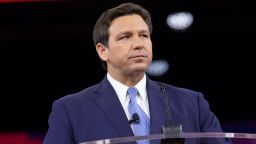 Florida Gov. Ron DeSantis speaks during the Conservative Political Action Conference in Orlando, Florida, on February 24, 2022.
