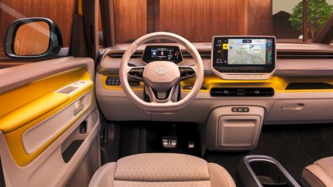 The interior shares some features with VW's other EV models.