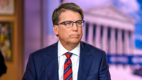 Former North Carolina Gov. Pat McCrory appears on "Meet the Press" in Washington, DC, on March 10, 2019. McCrory is running for the US Senate this year. 