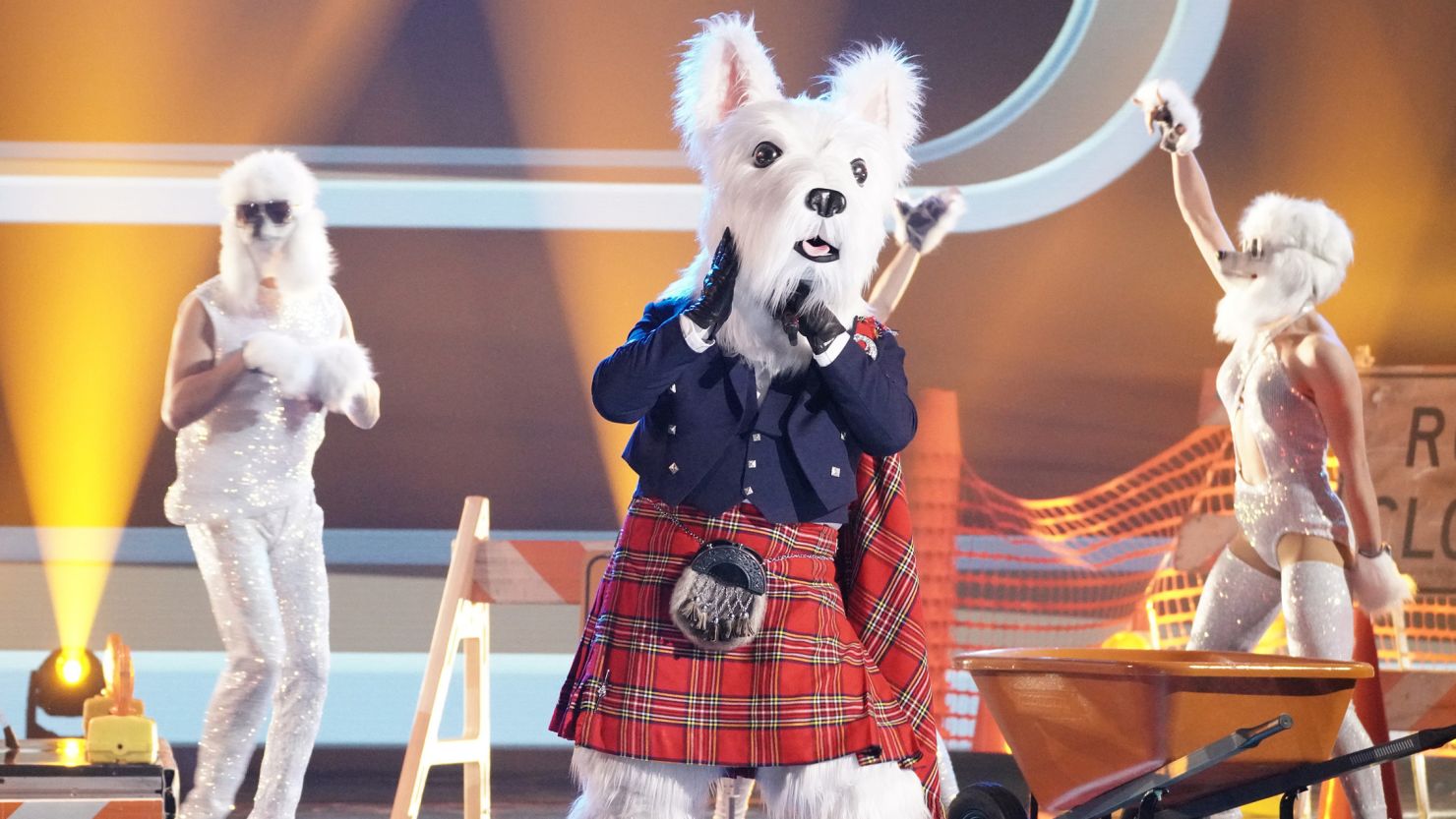 McTerrier in the premiere episode of The Masked Singer airing on March 9.