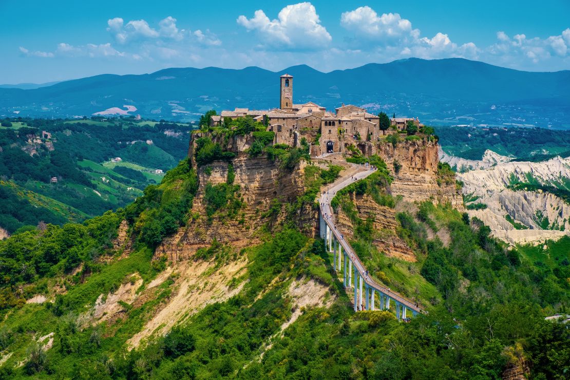 Wedding processions wouldn't get more dramatic than at Civita di Bagnoregio.