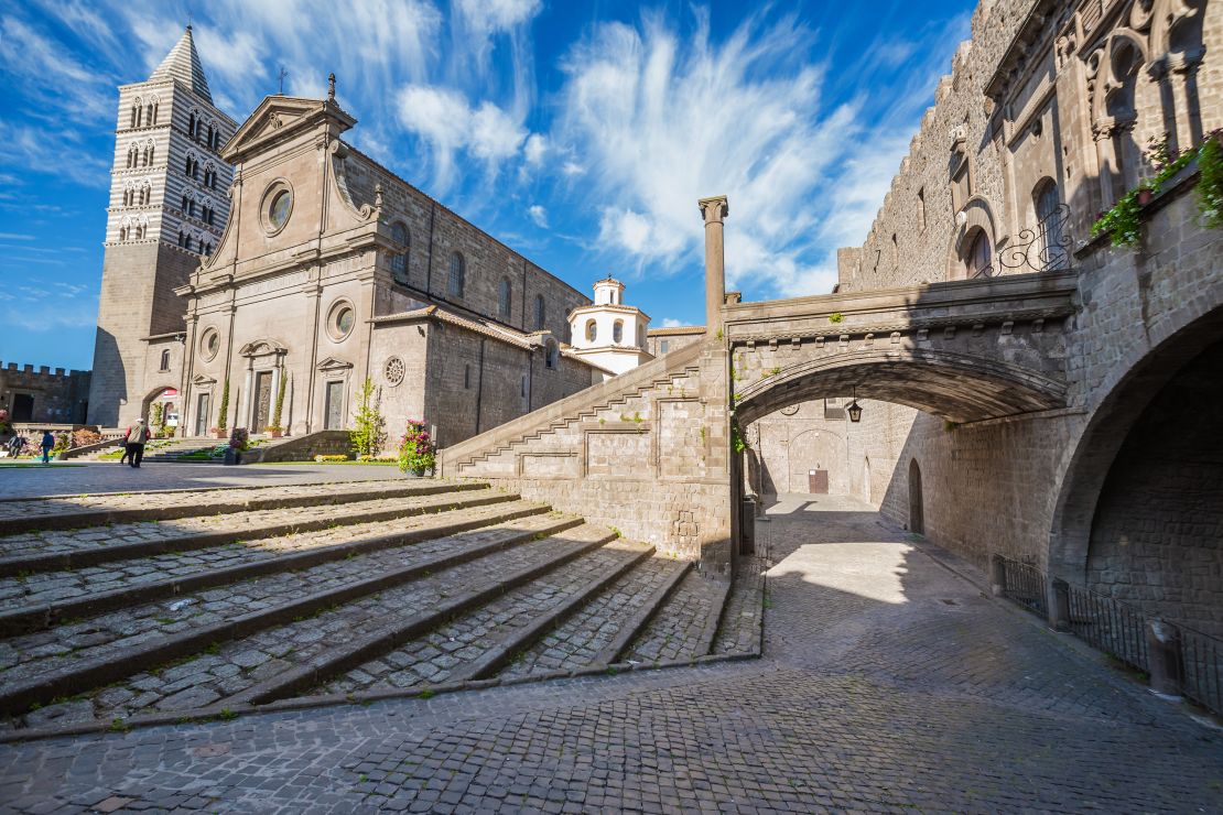 Viterbo, also in Lazio, is a former papal city.