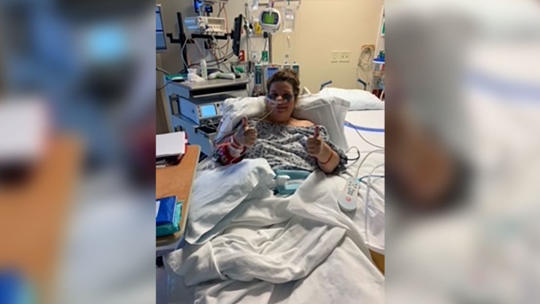 Paige Deiner, in a hospital, while recovering from a near-death experience that changed her perspective.