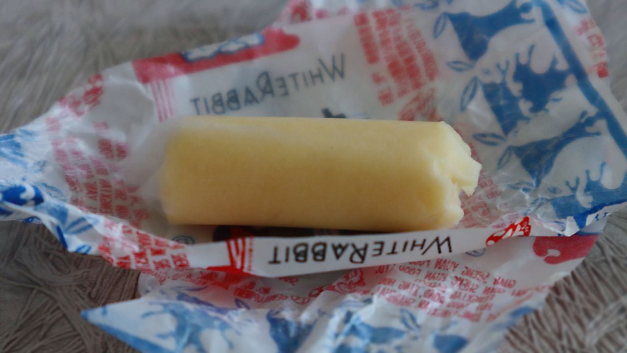 <strong>Unwrapped:</strong> To some Westerners, the candies resemble taffy or Tootsie Rolls in size and texture.