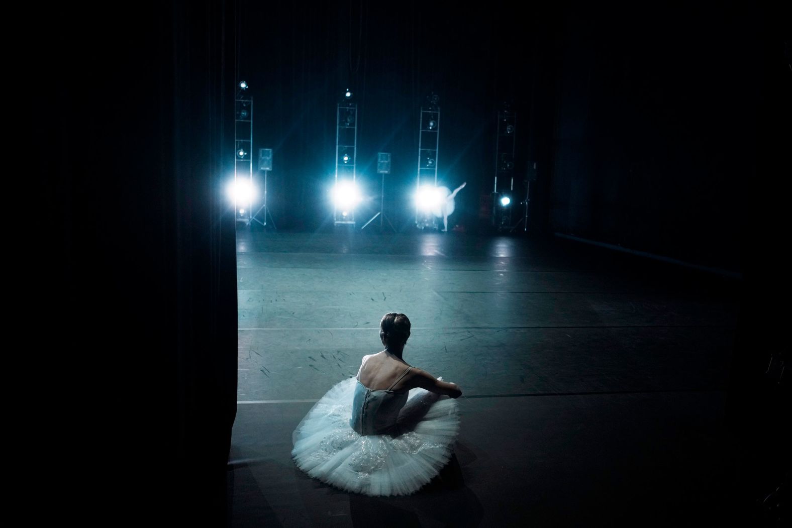 A Ukrainian dancer with the Kyiv City Ballet waits before performing at a theater in Paris on Tuesday, March 8. The Kyiv City Ballet danced to a full house in Paris for the last show of a French tour. They described being physically and emotionally exhausted following Russia's invasion of Ukraine. <a href="index.php?page=&url=http%3A%2F%2Fwww.cnn.com%2F2022%2F03%2F03%2Fworld%2Fgallery%2Fphotos-this-week-february-24-march-3%2Findex.html" target="_blank">See last week in 37 photos.</a>