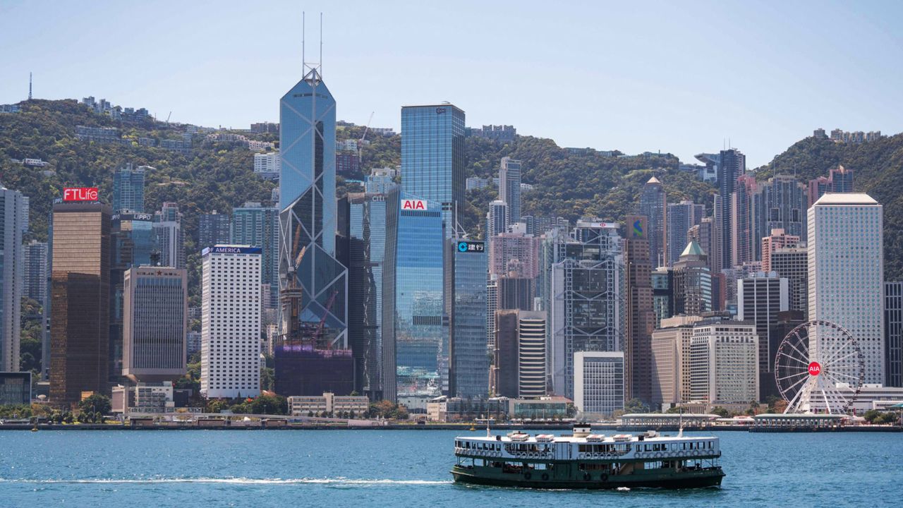 A view of Hong Kong's skyline, captured on Wednesday.