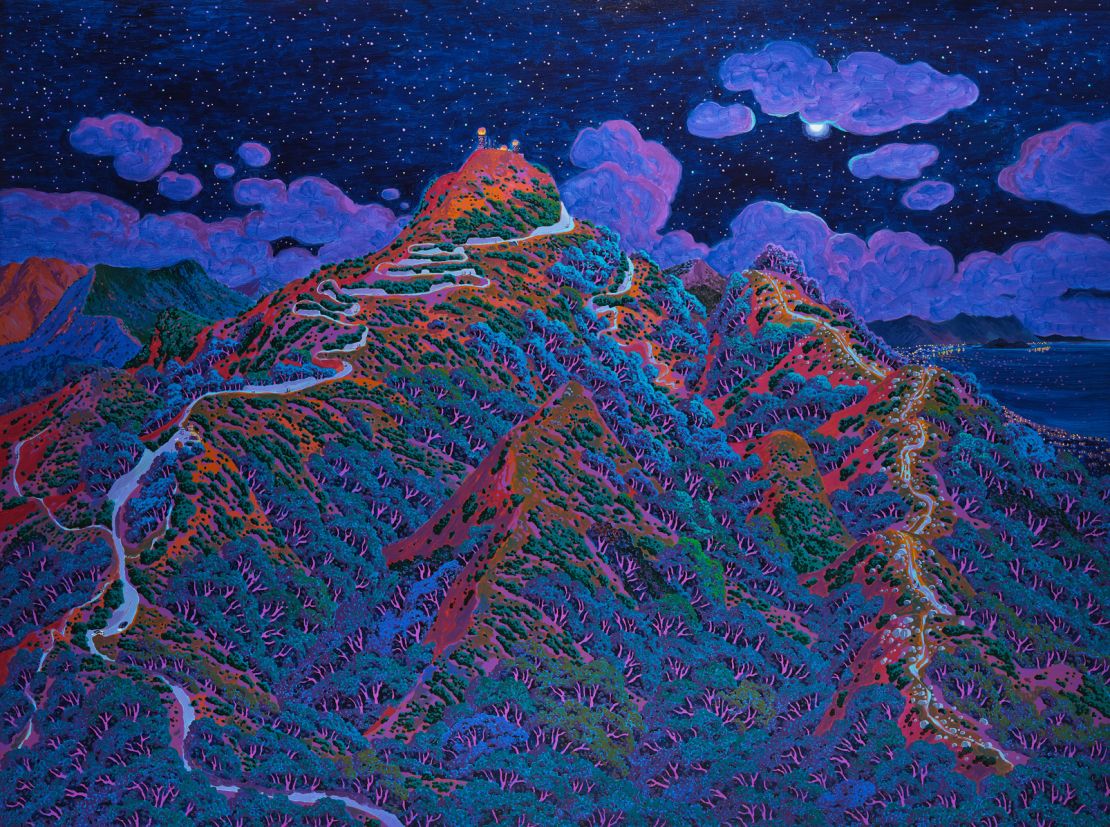 The painter's interpretation of Tai Mo Shan, Hong Kong's highest peak.