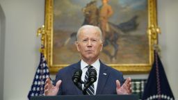 US President Joe Biden speaks about trade and Russia in Washington, DC on March 11, 2022. 