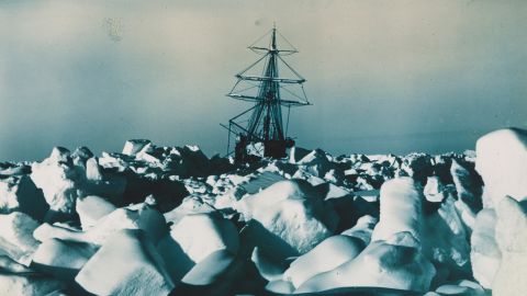 A heavily pressed area near the ship, from a collection of lantern slides, which belonged to Reginald James. Caption in 'South with Endurance' (London: Bloomsbury Publishing PLC, 2001) reads:- "The ice immediately ahead of the ship, August 1915", Antarctica. Artist Frank Hurley.  (Photo by Royal Geographical Society via Getty Images)
