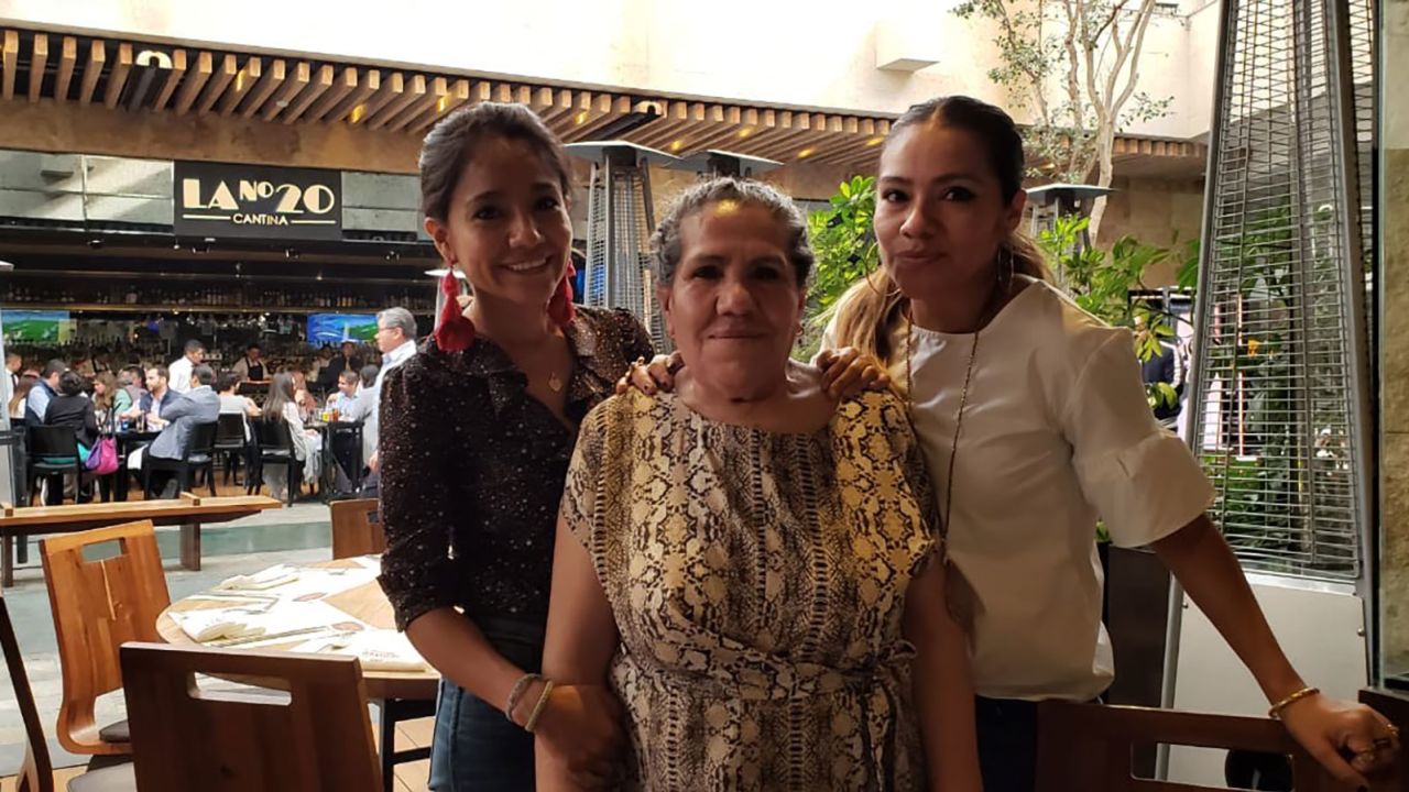 Sarah Rodriguez, left, is a long-distance caregiver for mother, Sara Gonzalez, along with her sister, Sayra Rodriguez, right.