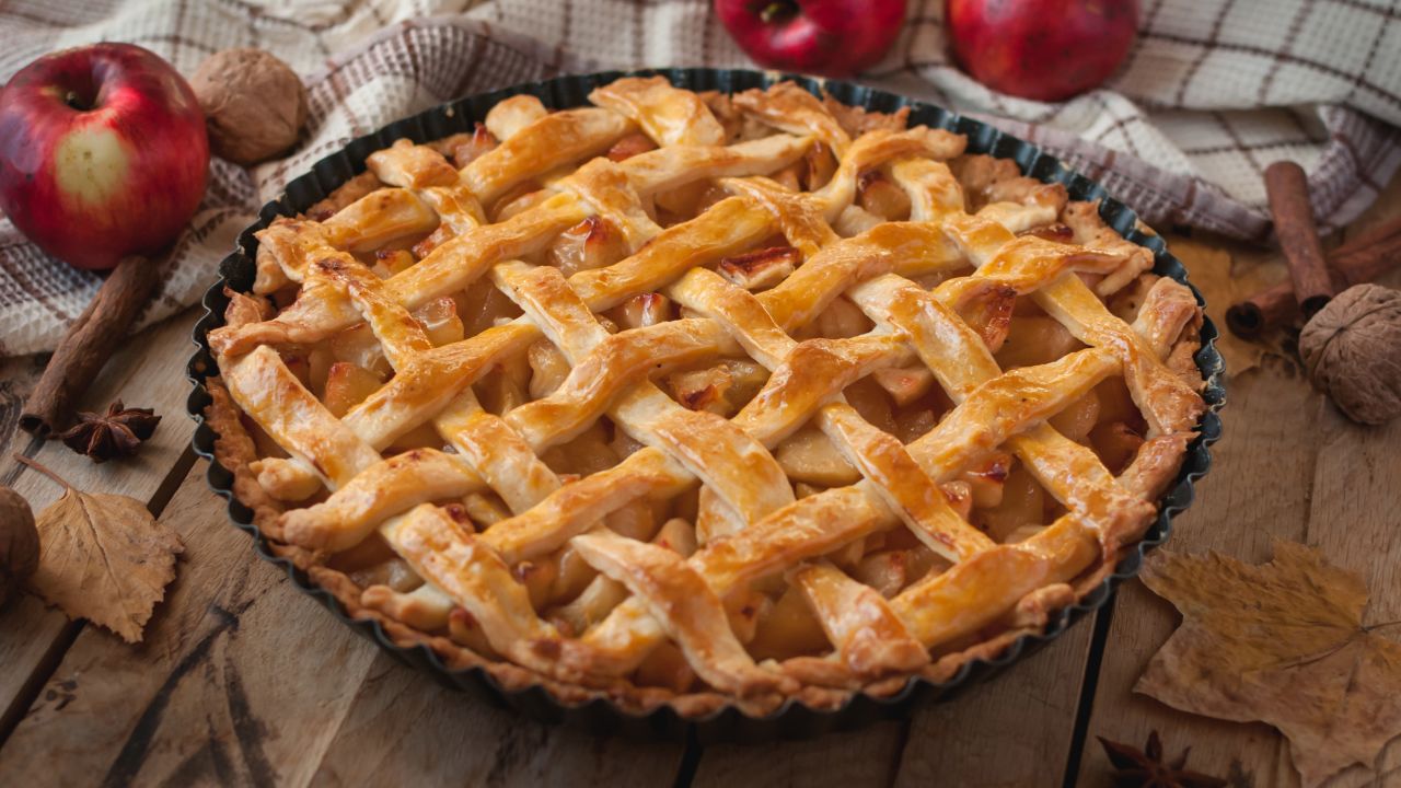 <strong>Apple pie:</strong> Although "as American as apple pie" is an expression denoting American origins, apple pie has its roots in Europe. But it is an American staple.