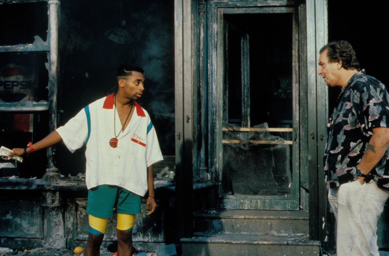 Lee acts opposite Danny Aiello in "Do the Right Thing." The film, which took on a number of hot-button issues, was a financial and critical success.