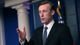 National Security Advisor Jake Sullivan talks to reporters at the White House on December 7, 2021 in Washington, DC.