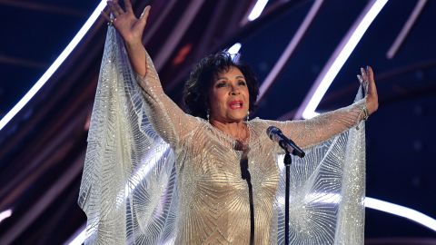 Shirley Bassey opened the ceremony with a special rendition of the James Bond theme "Diamonds Are Forever." The film franchise is celebrating its 60th anniversary this year.