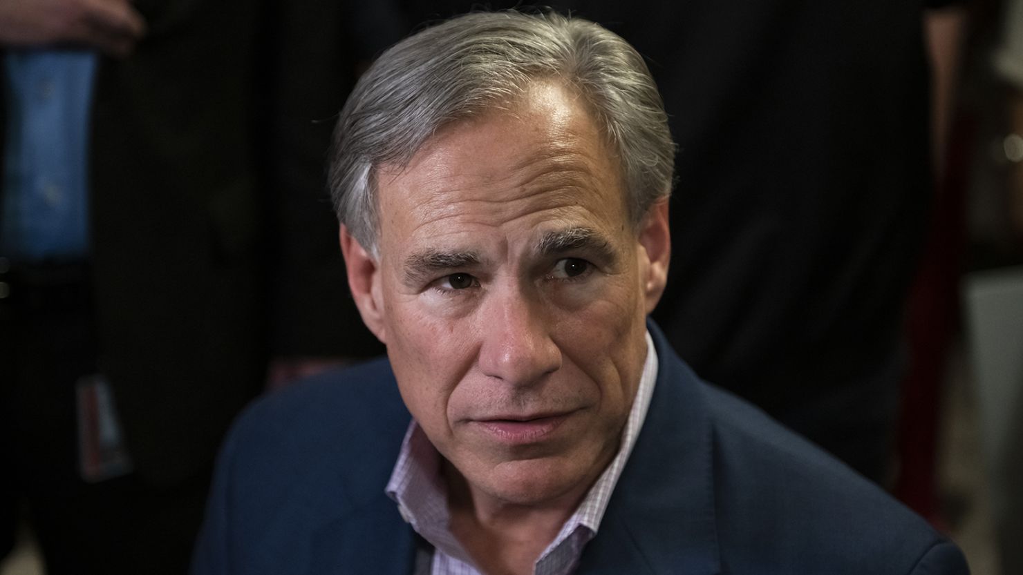 Greg Abbott, governor of Texas, speaks during a Get Out The Vote campaign event in Beaumont, Texas, on Thursday, Feb. 17.